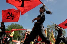 Xia Quan Tai Chi Kung Fu Nederland Rotterdam group flags